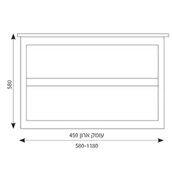 ארון תלוי 2 מגירות NATURAL