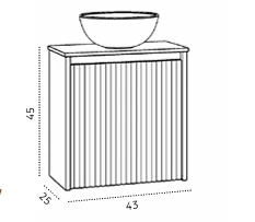 ארון אמבטיה תלוי GOLDA כולל מראה מתנה במגוון גדלים וצבעים לבחירה