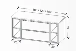 ארון אמבטיה תלוי דגם POLEG כולל כיור חרס אינטגרלי במגוון גדלים וצבעים לבחירה + מראה מתנה