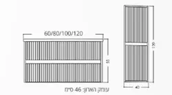 ארון אמבטיה תלוי דגם DIAZ כולל משטח בוצ’ר + מראה מתנה