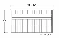 ארון אמבטיה תלוי דגם MARTHA כולל כיור אינטגרלי + מראה לבחירה מתנה