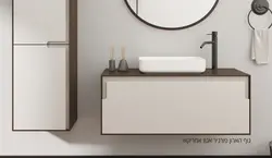 ארון אמבטיה תלוי מגירה עם גלריה משטח בוצ'ר/קוריאן דגם RONDO