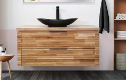 ארון אמבטיה תלוי BOLIVIA בוצ'ר מלא + כיור מונח מתנה