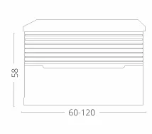 ארון אמבטיה תלוי חזית בחריטה מיוחדת כיור אינטגרלי דגם ISLAND