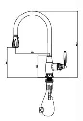 ברז מטבח נשלף OPARA שתי מצבים