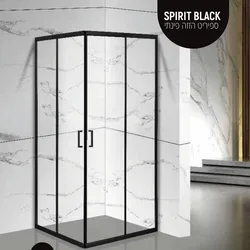 מקלחון הזזה פינתי BLACK SPIRIT