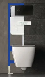 סט ניאגרה סמויה עם אסלה תלויה FLAX עם חיישן ללא מגע