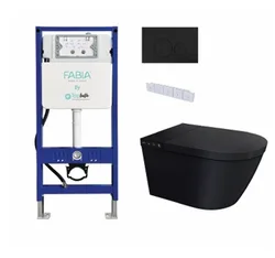 אסלה חכמה דגם SPLASH סט שלם אסלה, לחצן, ומיכל הדחה סמוי