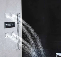 _ג'טים מרובעים מתכווננים למקלחת – 13X13 ס"מ